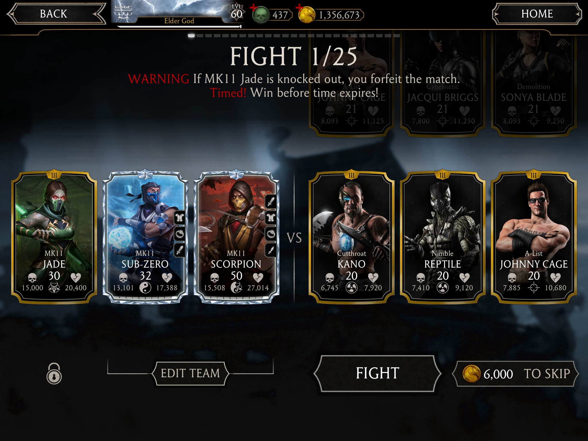 Quest Mode, Mortal Kombat Mobile Wikia