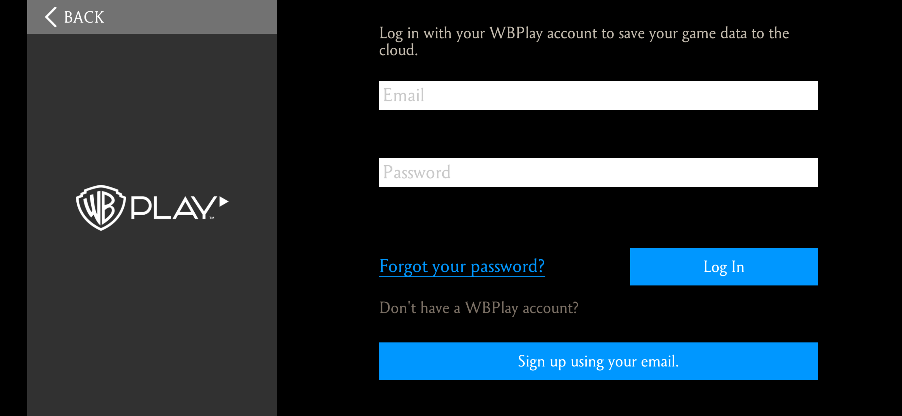 Warner Bros Account Login : Create a free WB Games Account